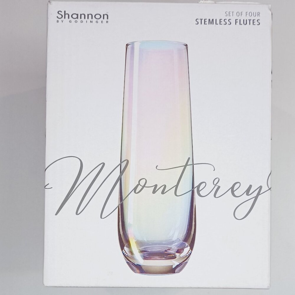 Shannon by Godinger Stemless Flutes 10 oz
